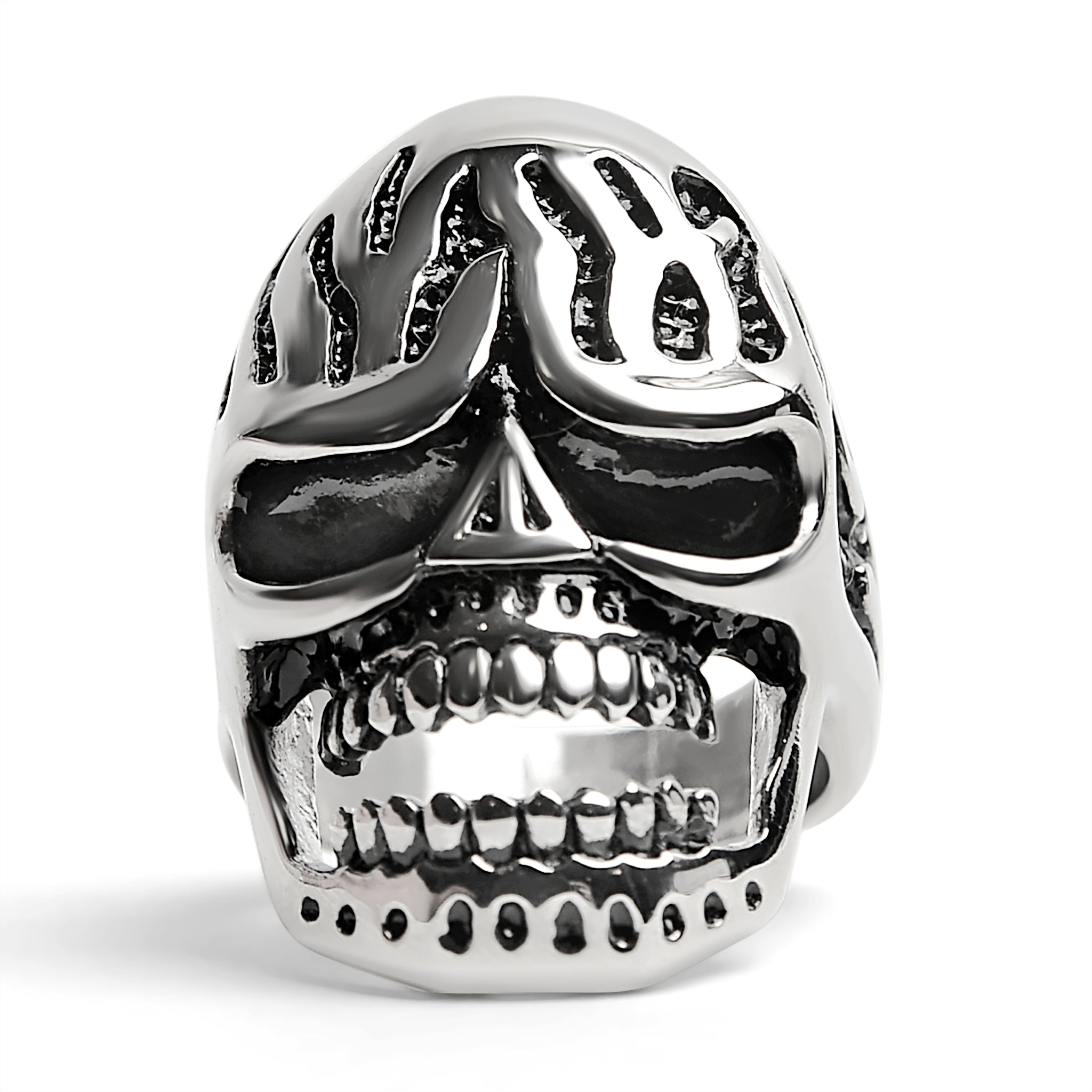 Detailed Skull Stainless Steel Polished Ring