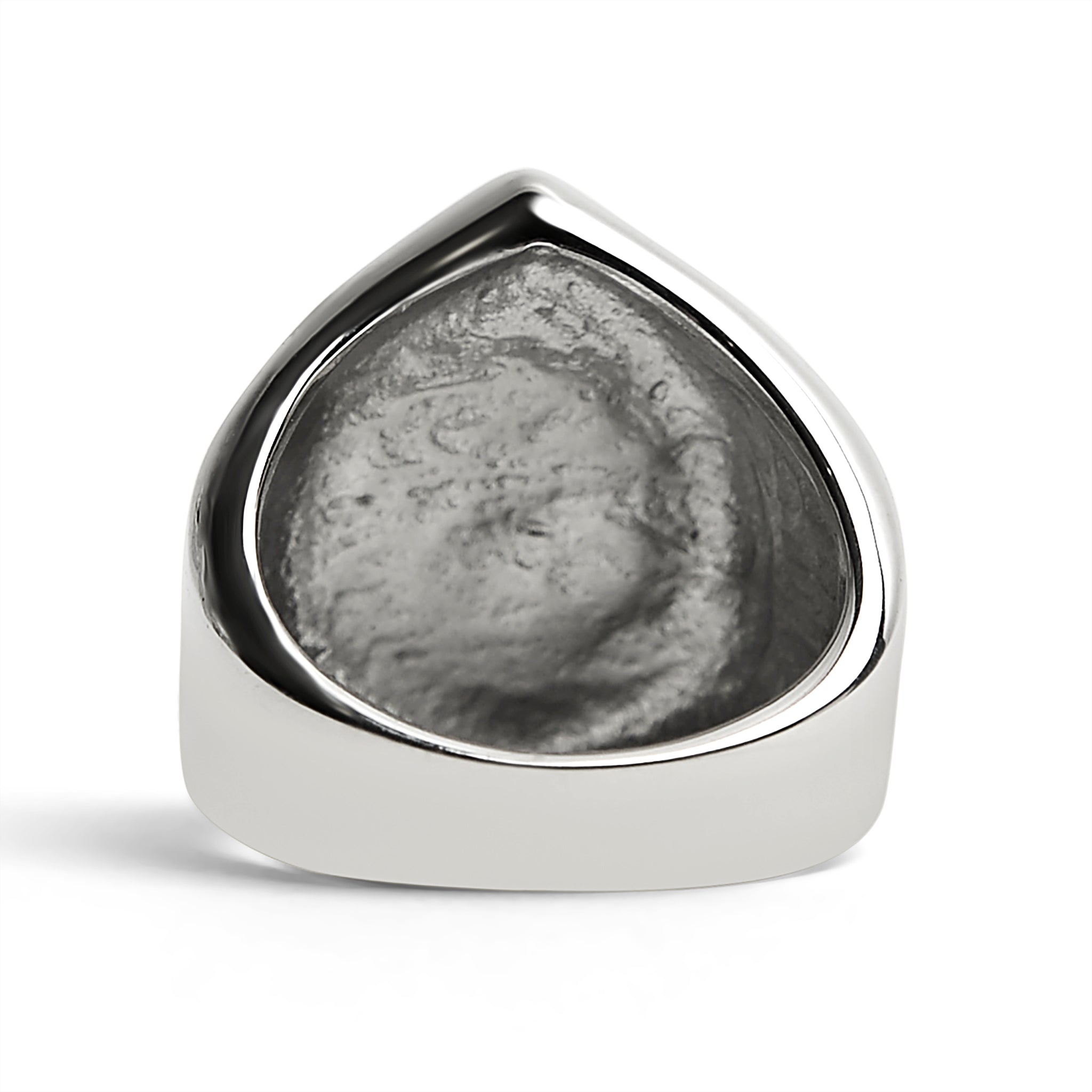 Stainless Steel "1%er" with CZ Accents Signet Ring