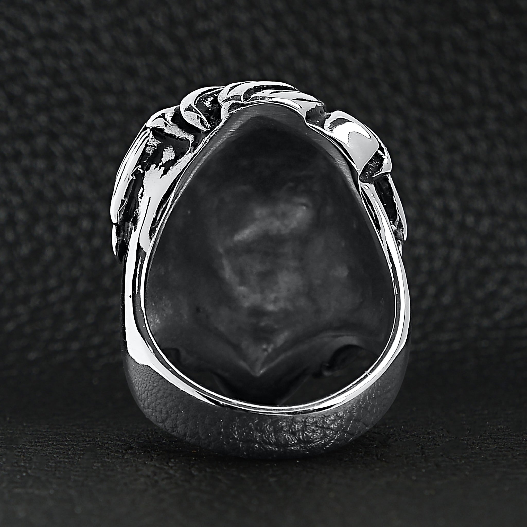 Stainless Steel Roaring Lion Head Ring