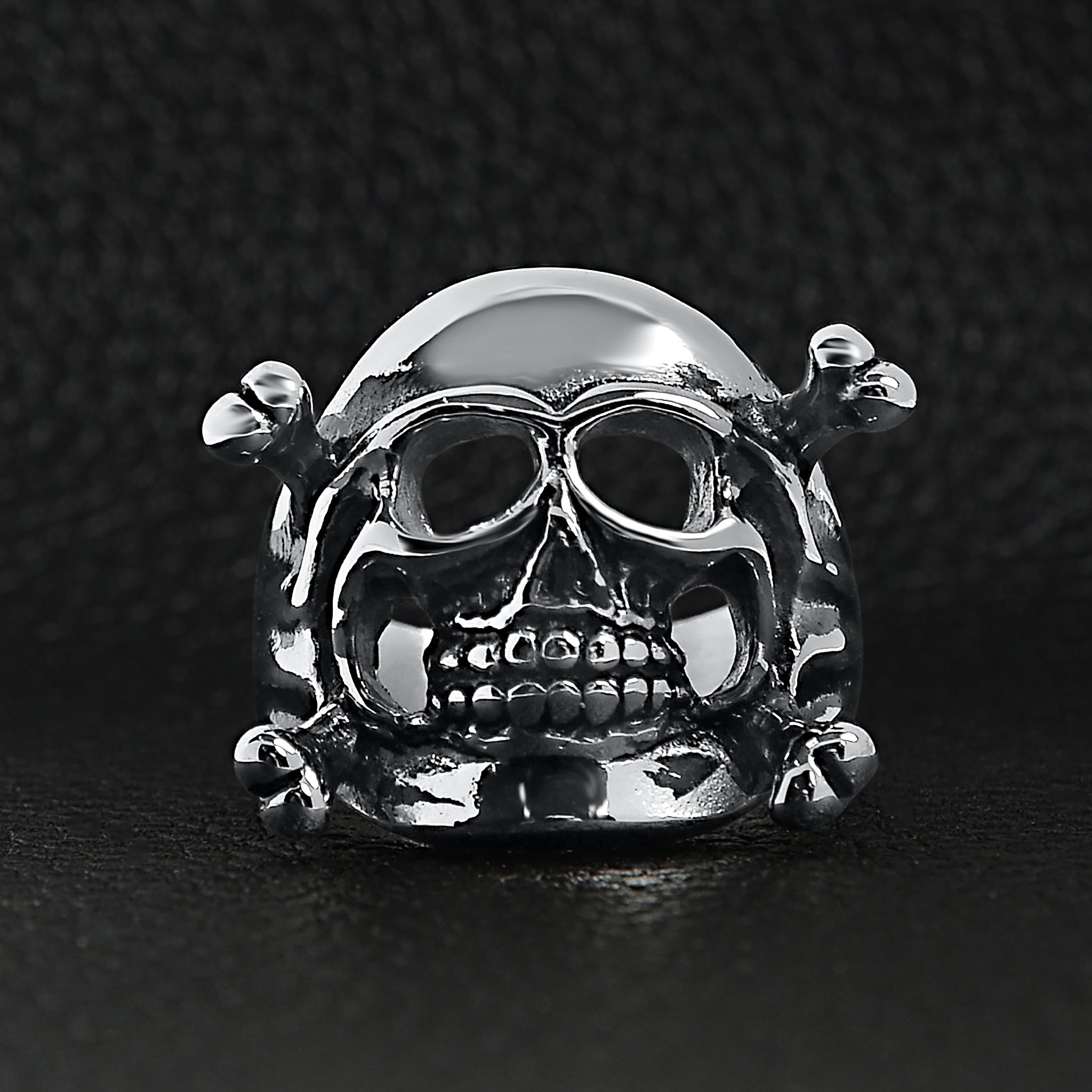 Stainless Steel Skull And Crossbones Ring