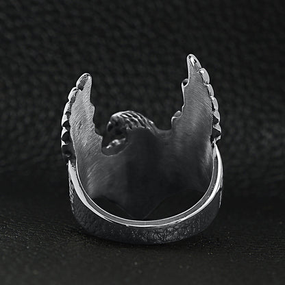 Stainless Steel Flying Eagle Ring