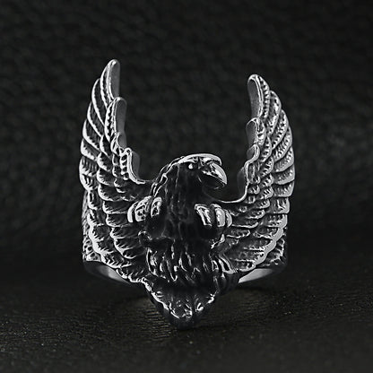 Stainless Steel Flying Eagle Ring