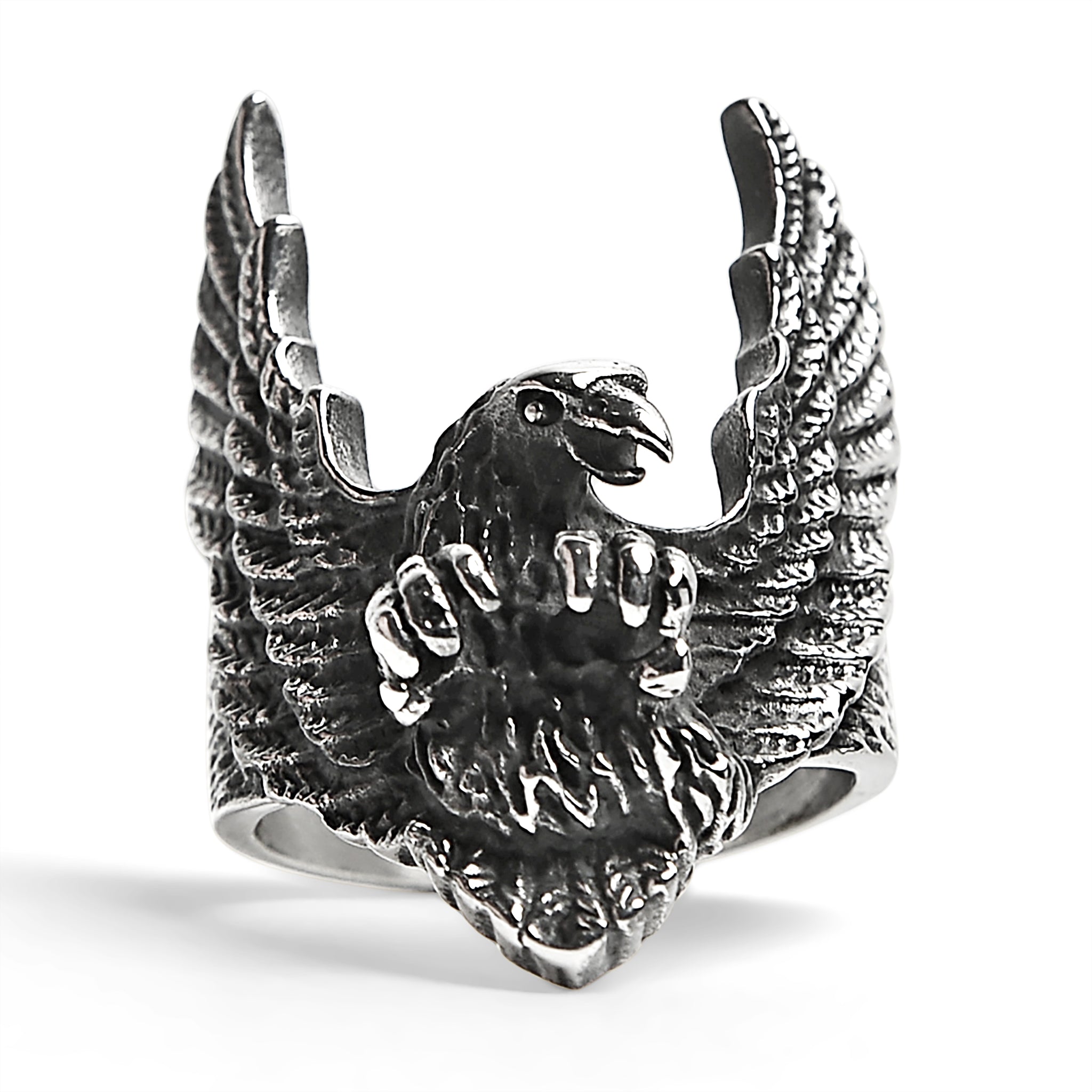 Stainless Steel Flying Eagle Ring