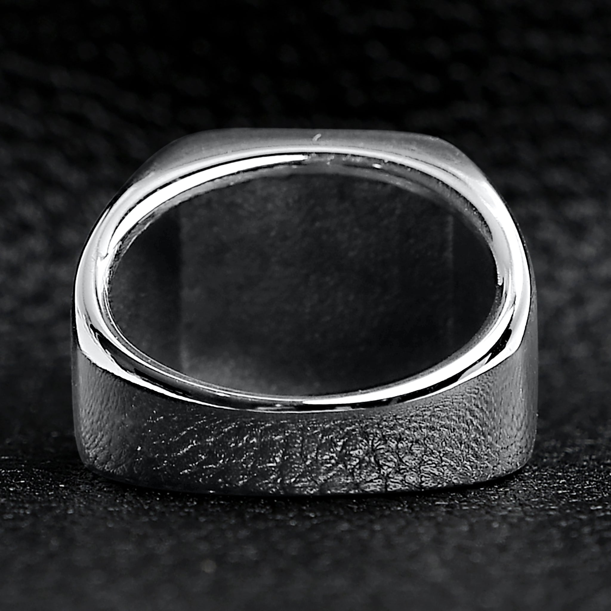 Stainless Steel Polished Blank Signet Ring