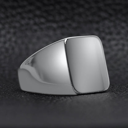 Stainless Steel Polished Blank Signet Ring