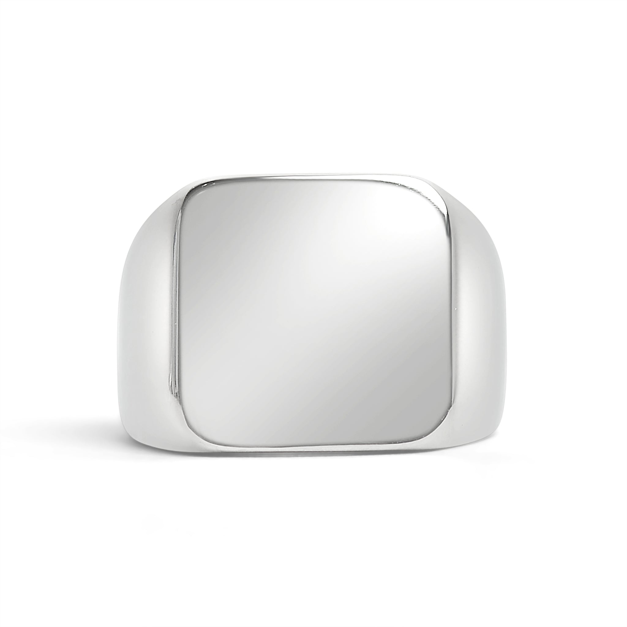Stainless Steel Polished Blank Signet Ring