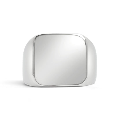 Stainless Steel Polished Blank Signet Ring