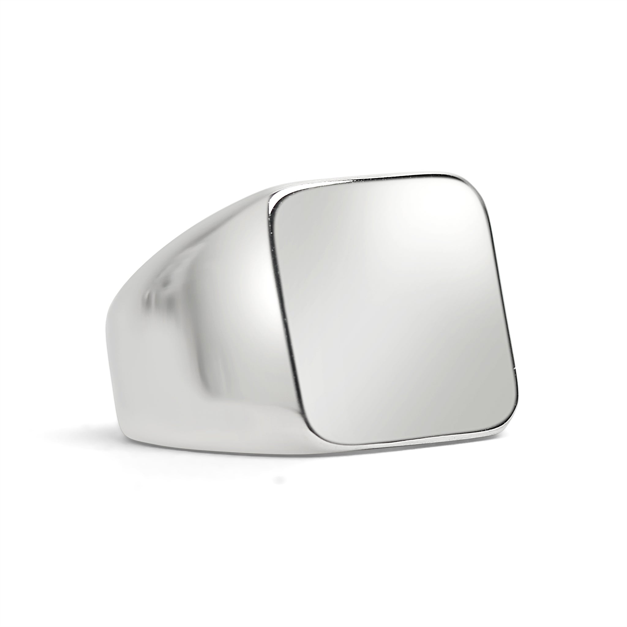Stainless Steel Polished Blank Signet Ring
