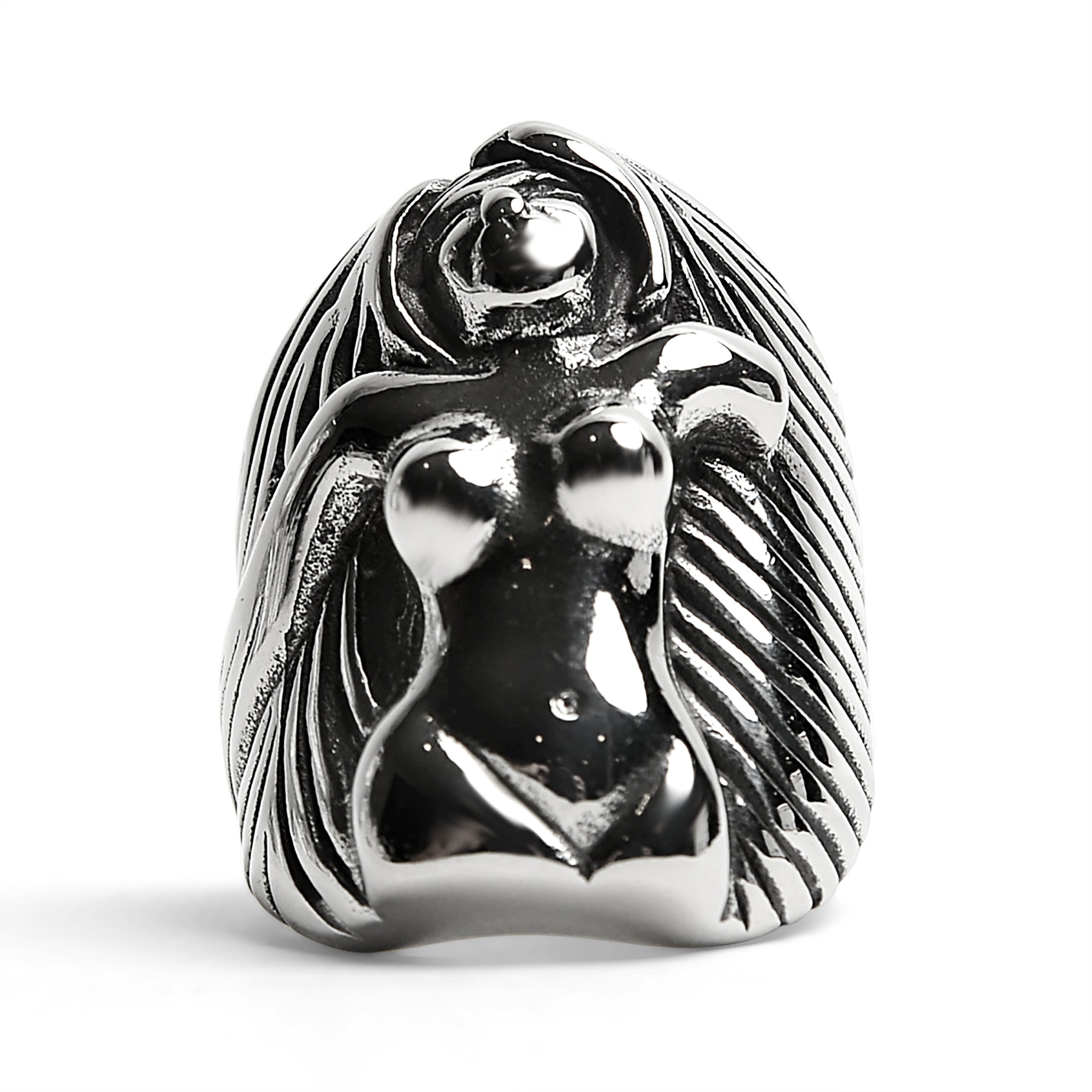 Stainless Steel Nude Goddess Ring