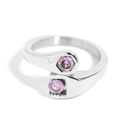 CZ Wrench Polished Stainless Steel Ring