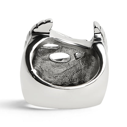 Stainless Steel "Live To Ride" "Ride To Live" Eagle Biker Ring