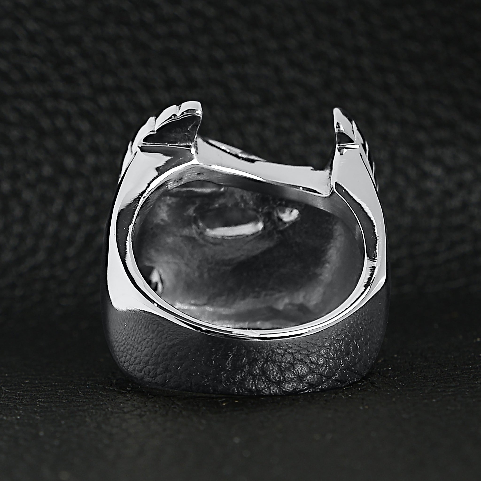 Stainless Steel 18K Gold PVD Coated "Live To Ride" "Ride To Live" Eagle Biker Ring
