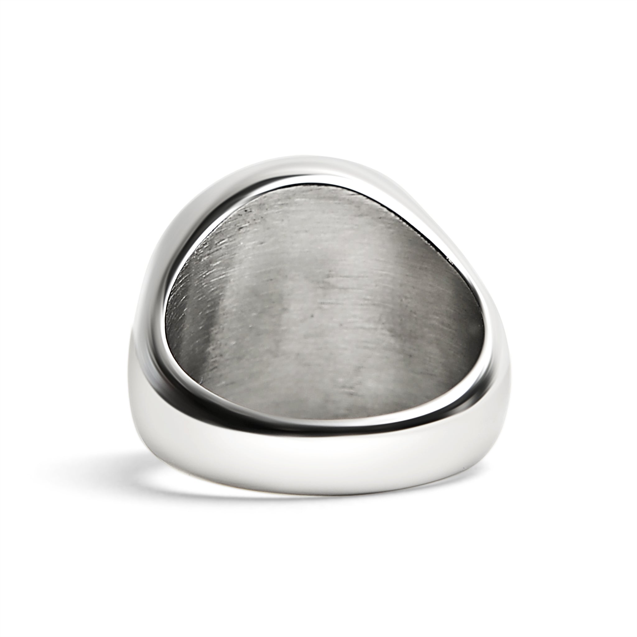 Stainless Steel Polished Round Blank Signet Ring