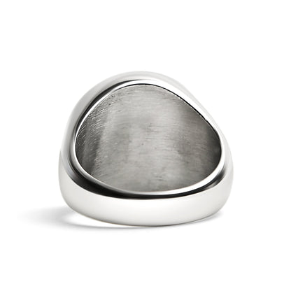 Stainless Steel Polished Round Blank Signet Ring