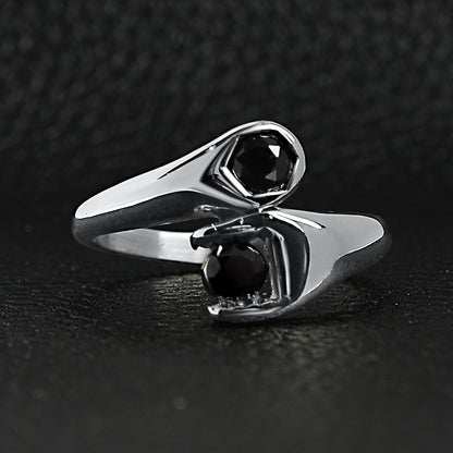 CZ Wrench Polished Stainless Steel Ring