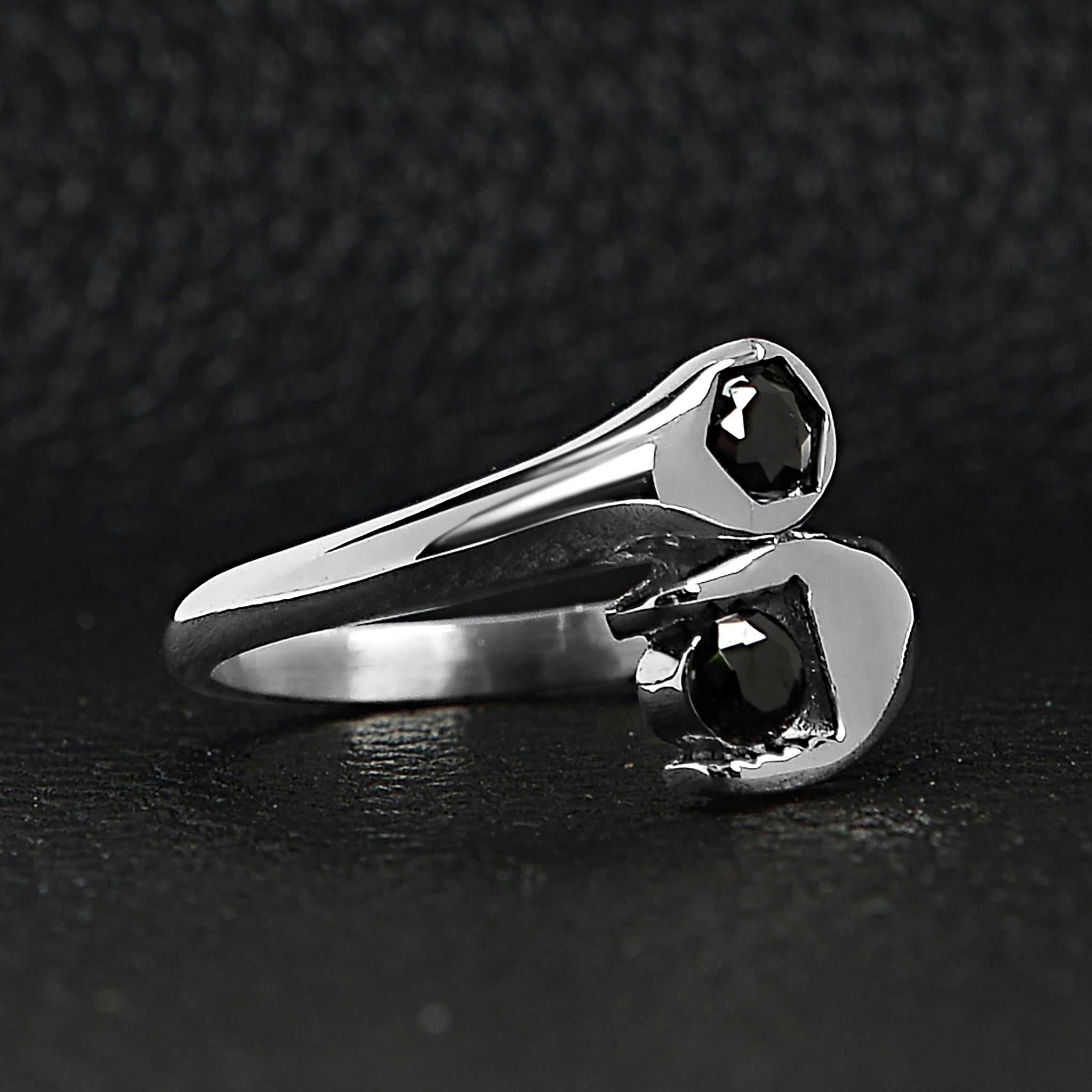 CZ Wrench Polished Stainless Steel Ring