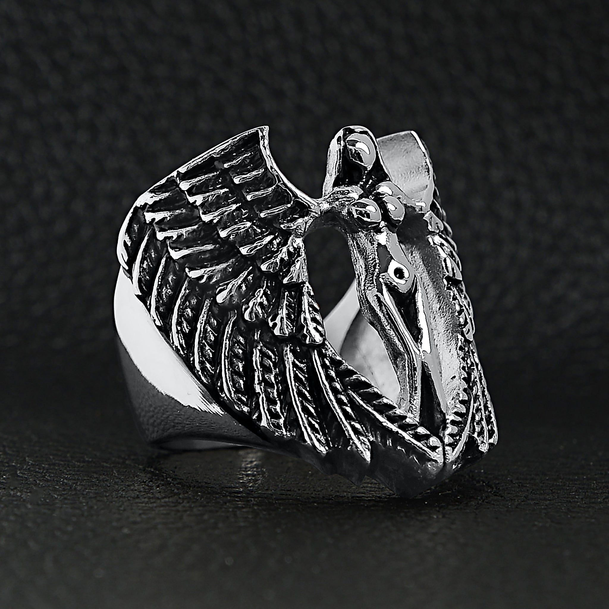 Stainless Steel Large Nude Angel Ring