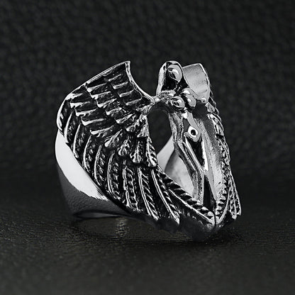 Stainless Steel Large Nude Angel Ring