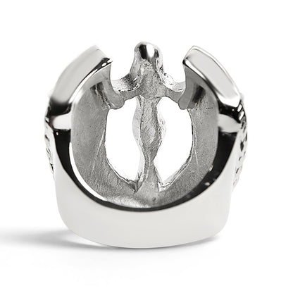 Stainless Steel Large Nude Angel Ring