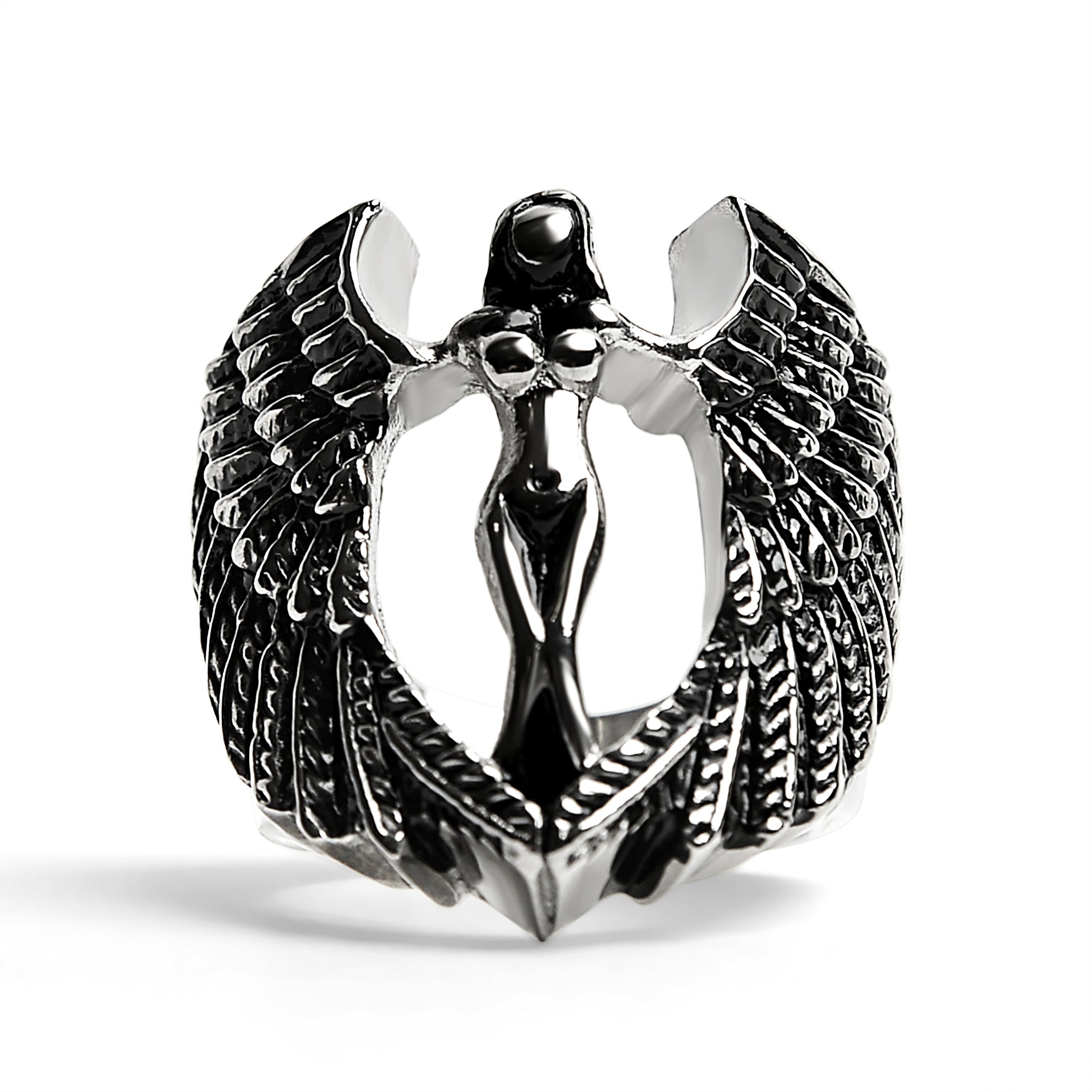 Stainless Steel Large Nude Angel Ring