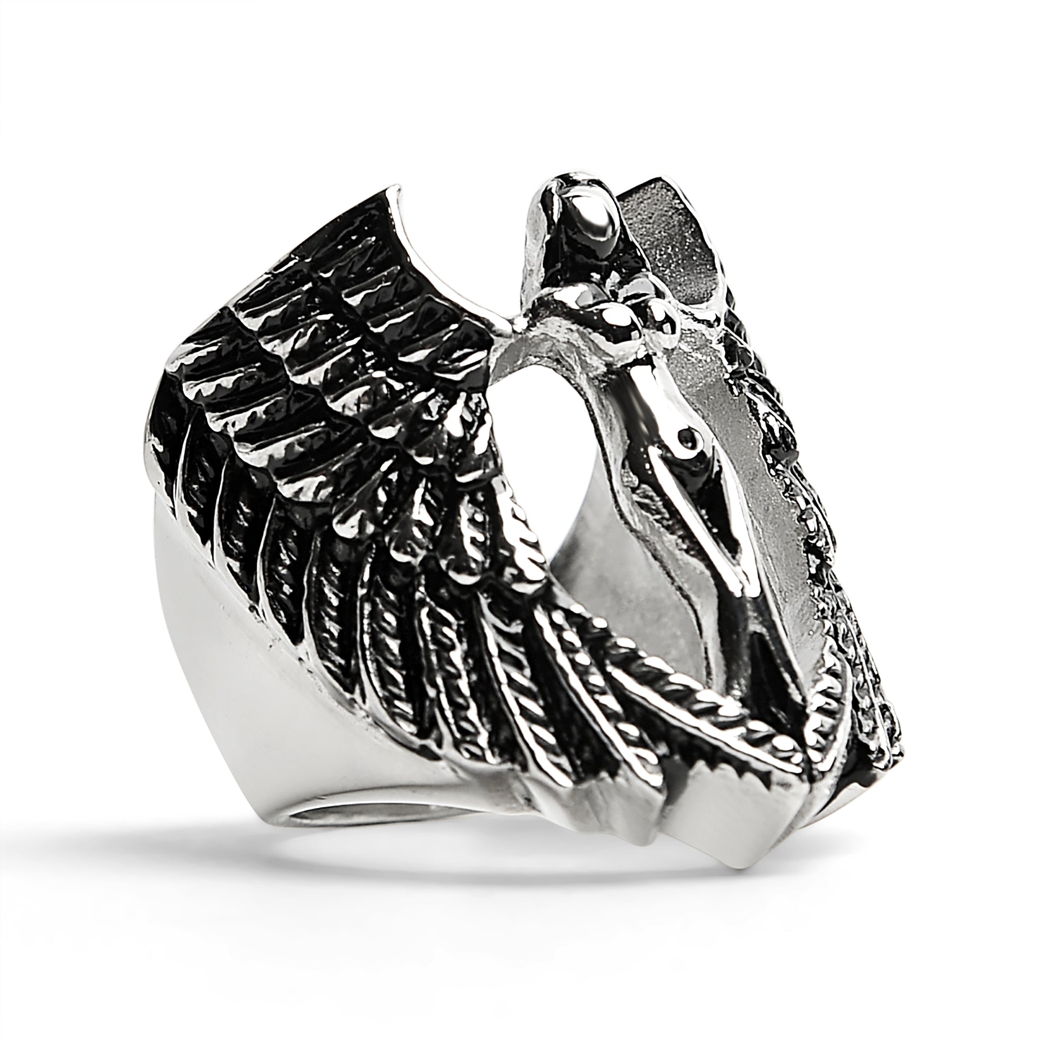 Stainless Steel Large Nude Angel Ring