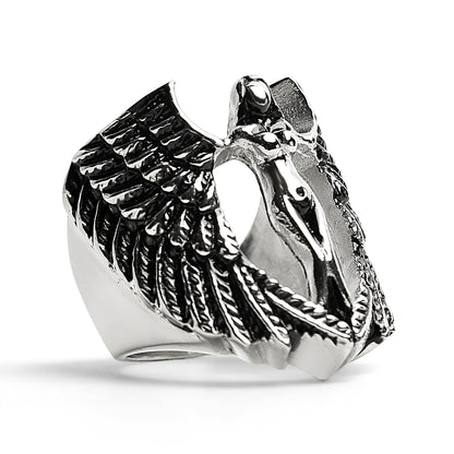 Stainless Steel Large Nude Angel Ring