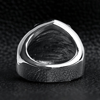 Large Detailed Lucky Seven Dice Stainless Steel Ring