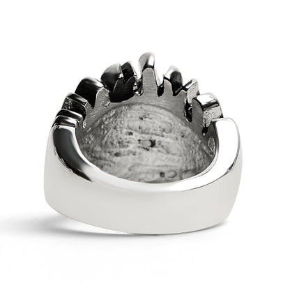 Large Detailed Lucky Seven Dice Stainless Steel Ring