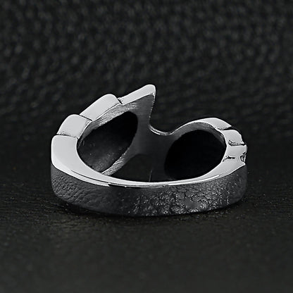 Stainless Steel Angel Wings Ring