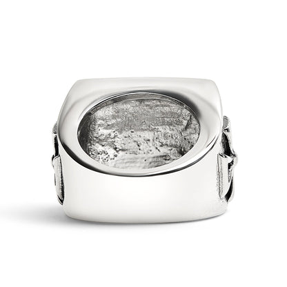 Stainless Steel Large Maltese Cross Signet Ring