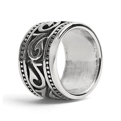 Detailed Tribal Stainless Steel Ring