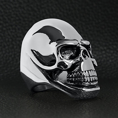 Stainless Steel Grinning Skull Ring