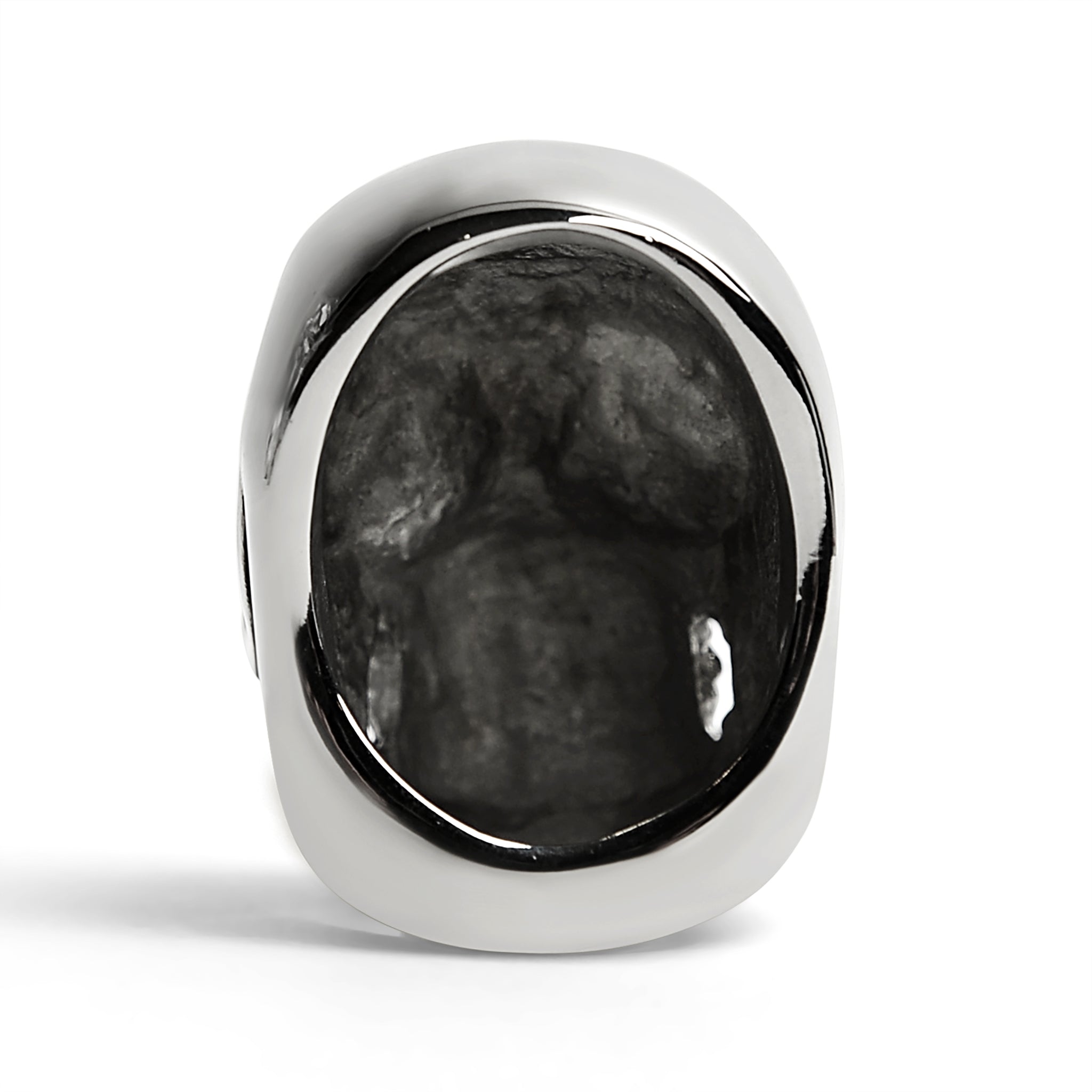 Stainless Steel Grinning Skull Ring