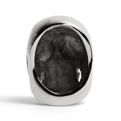 Stainless Steel Grinning Skull Ring