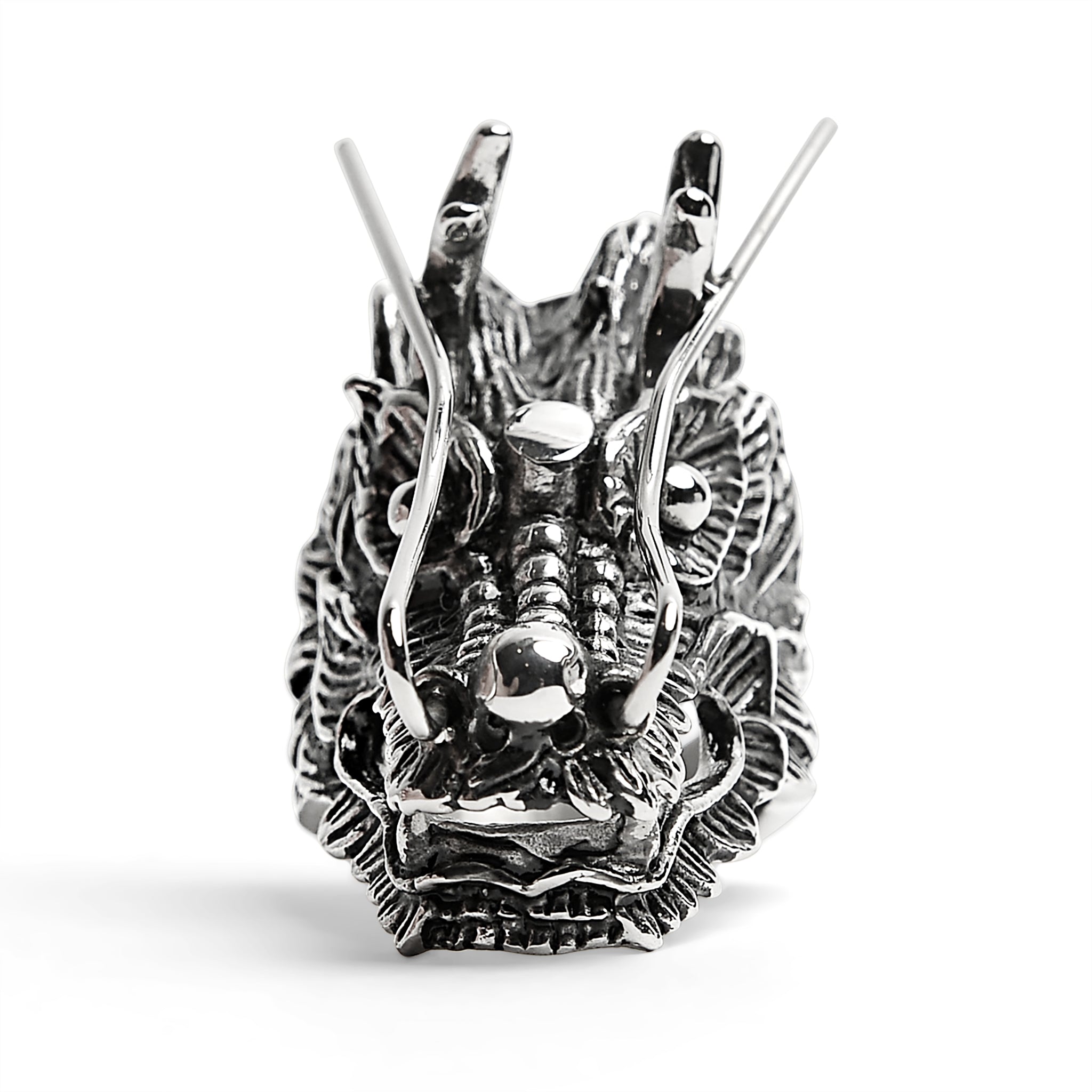 Stainless Steel Eastern Dragon Head Ring