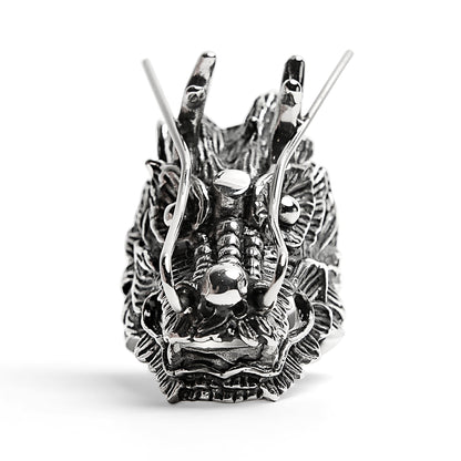 Stainless Steel Eastern Dragon Head Ring