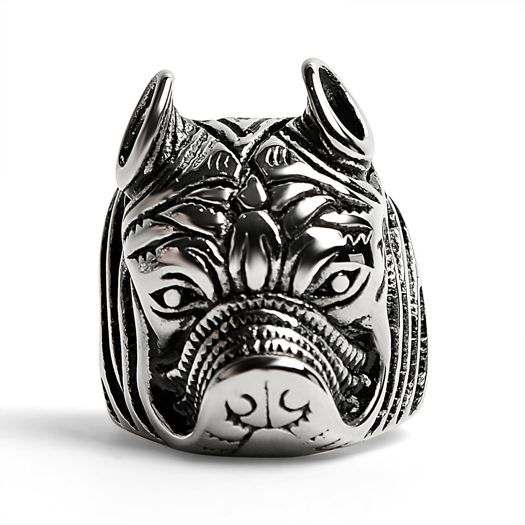 Stainless Steel Pit Bull Dog Ring