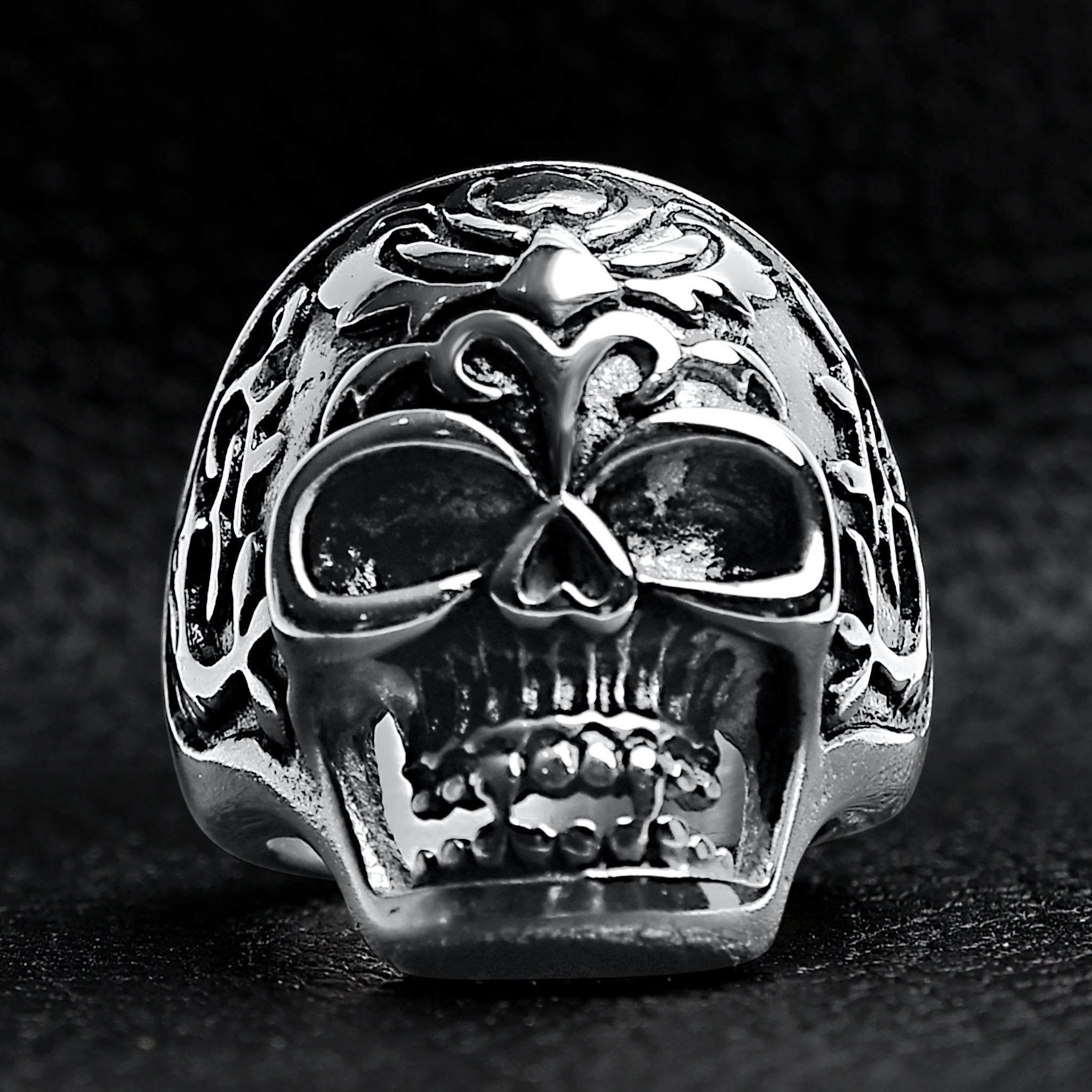 Detailed Skull Stainless Steel Ring