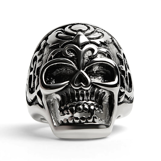 Detailed Skull Stainless Steel Ring