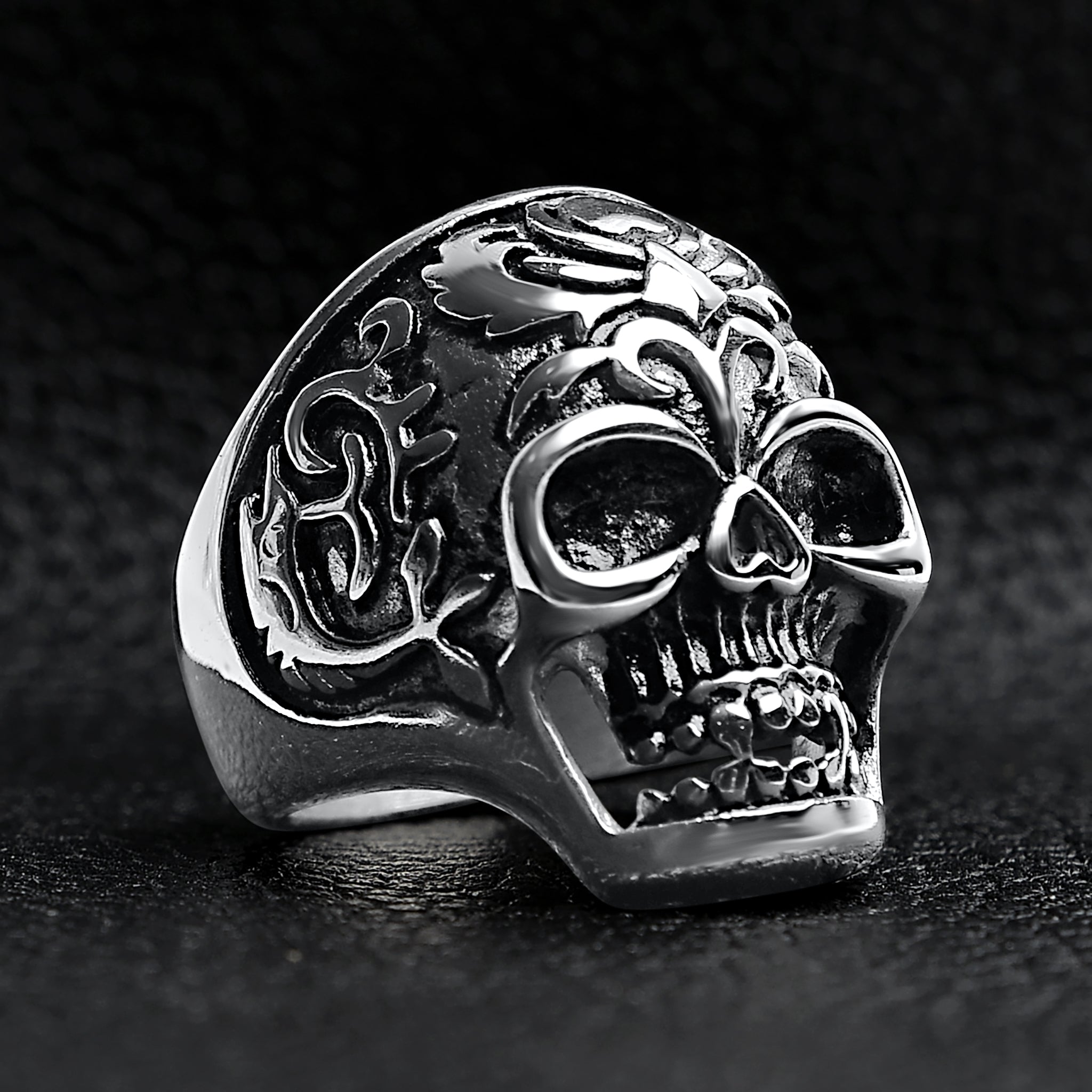 Detailed Skull Stainless Steel Ring