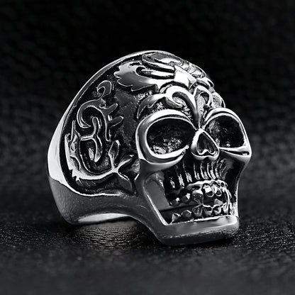 Detailed Skull Stainless Steel Ring