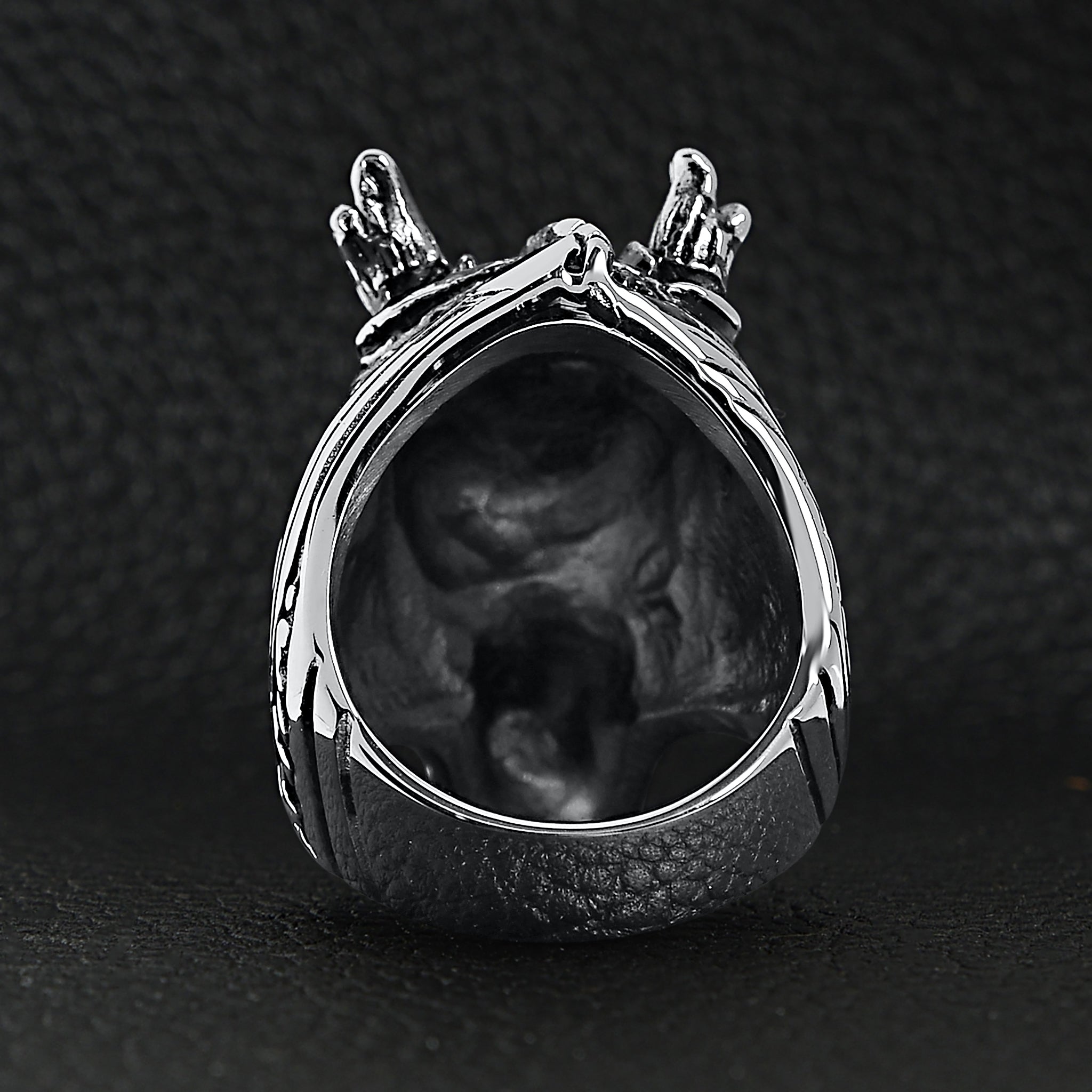 Stainless Steel Eastern Dragon Head Ring