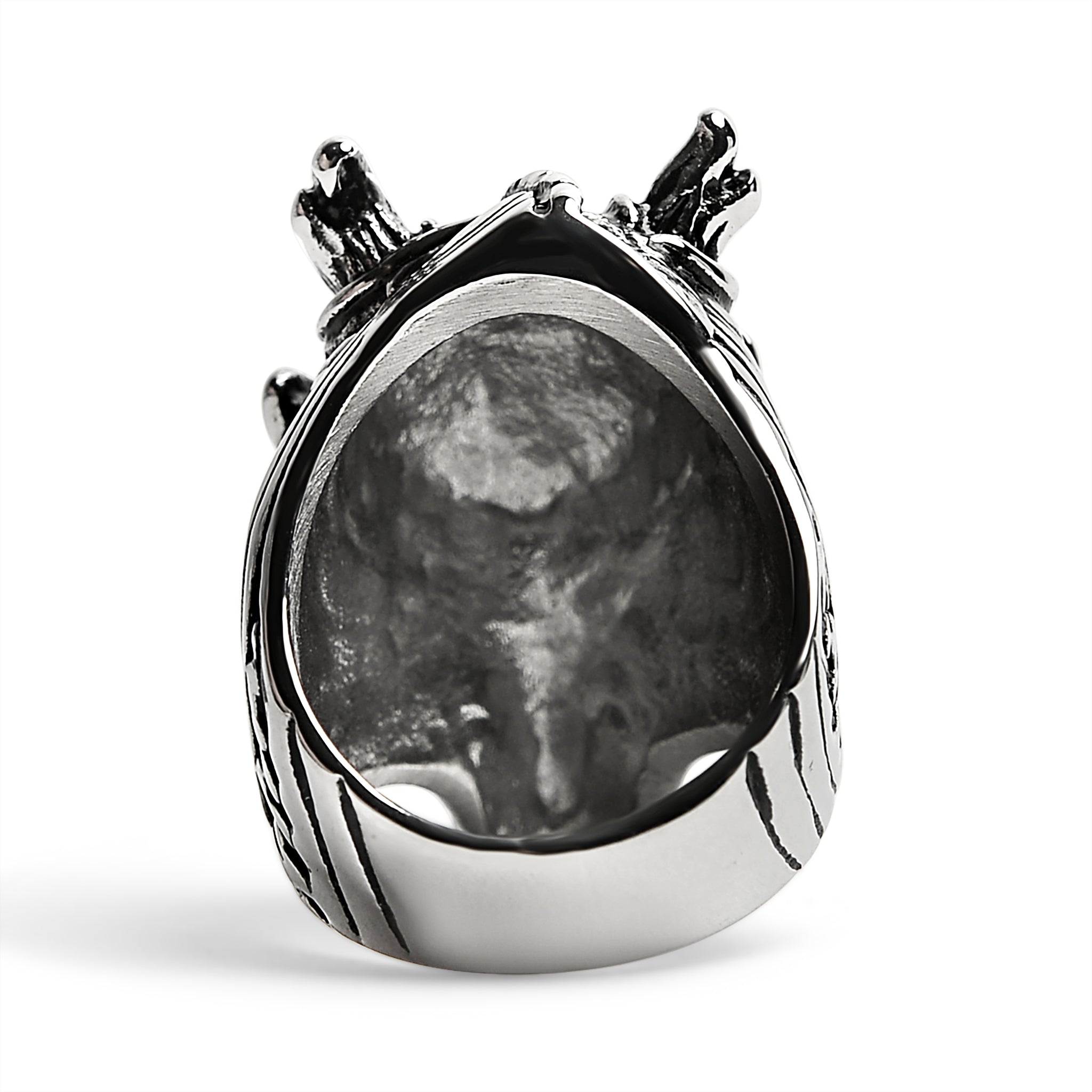 Stainless Steel Eastern Dragon Head Ring
