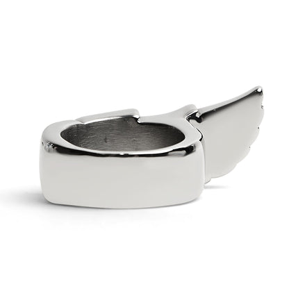 Detailed Wing Stainless Steel Ring