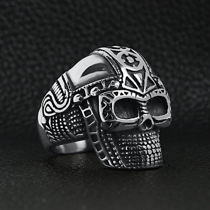 Stainless Steel Ancient Warrior Guard Skull Ring
