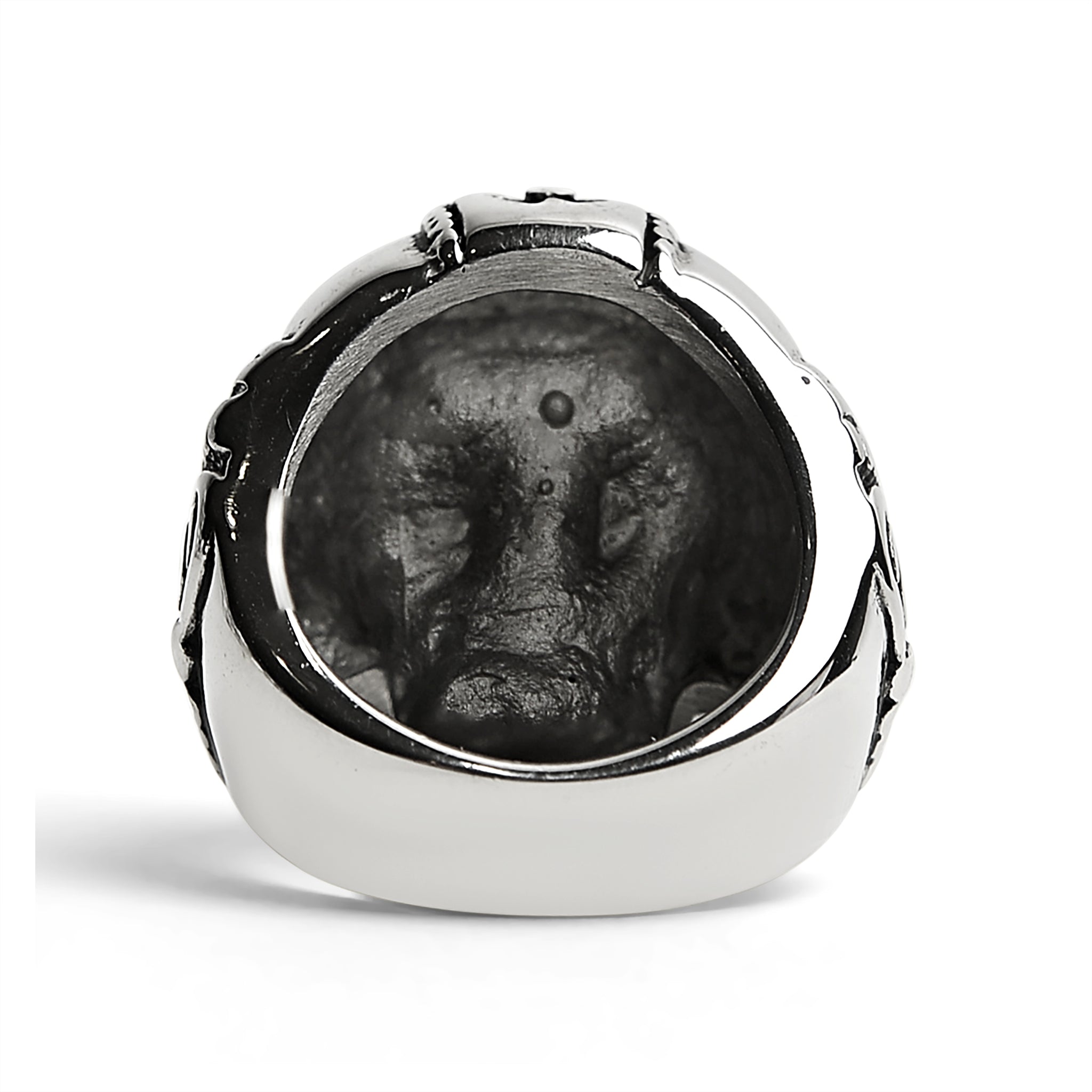 Stainless Steel Ancient Warrior Guard Skull Ring