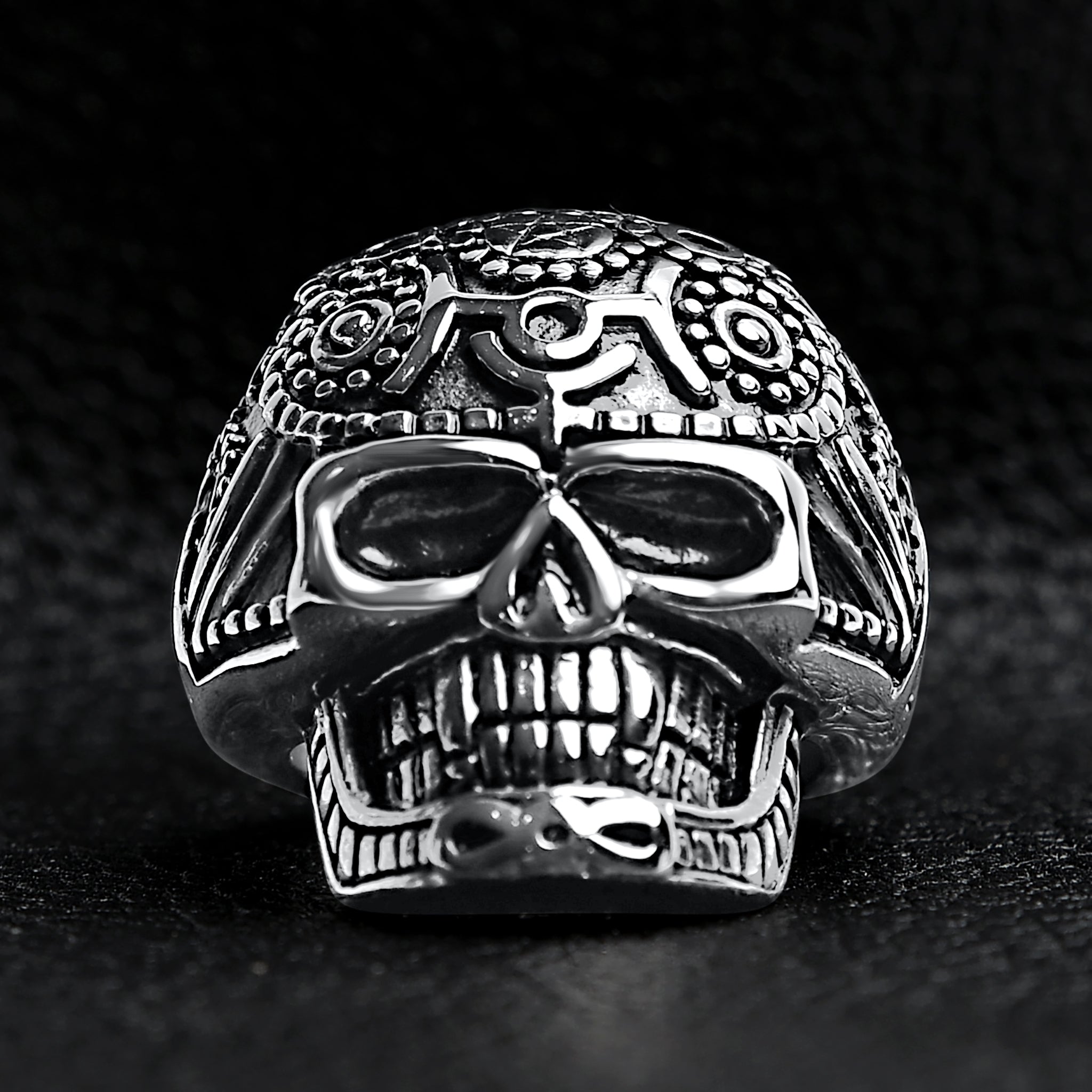 Detailed Skull Stainless Steel Ring