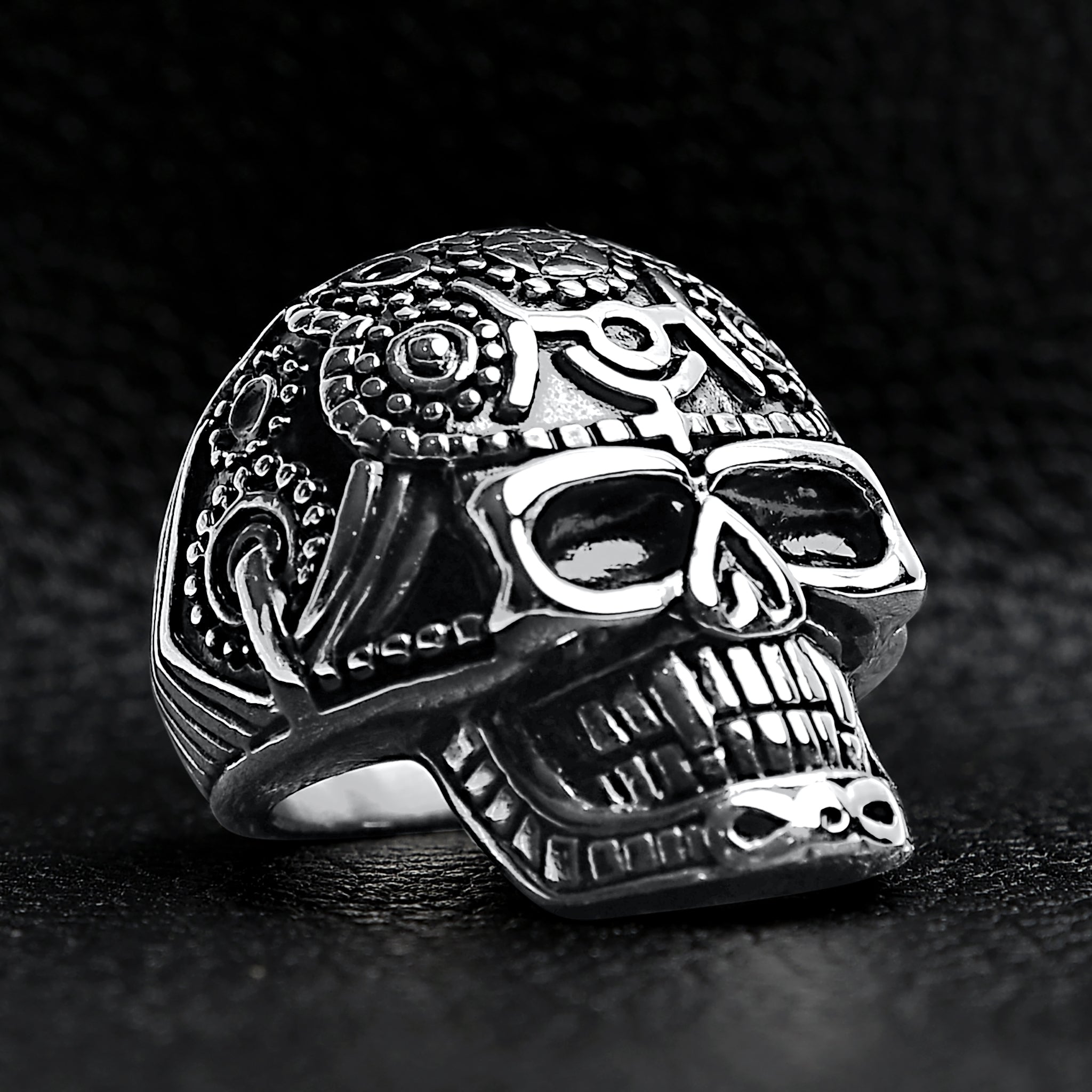 Detailed Skull Stainless Steel Ring
