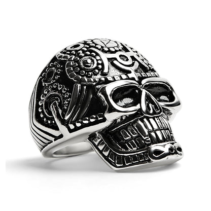Detailed Skull Stainless Steel Ring
