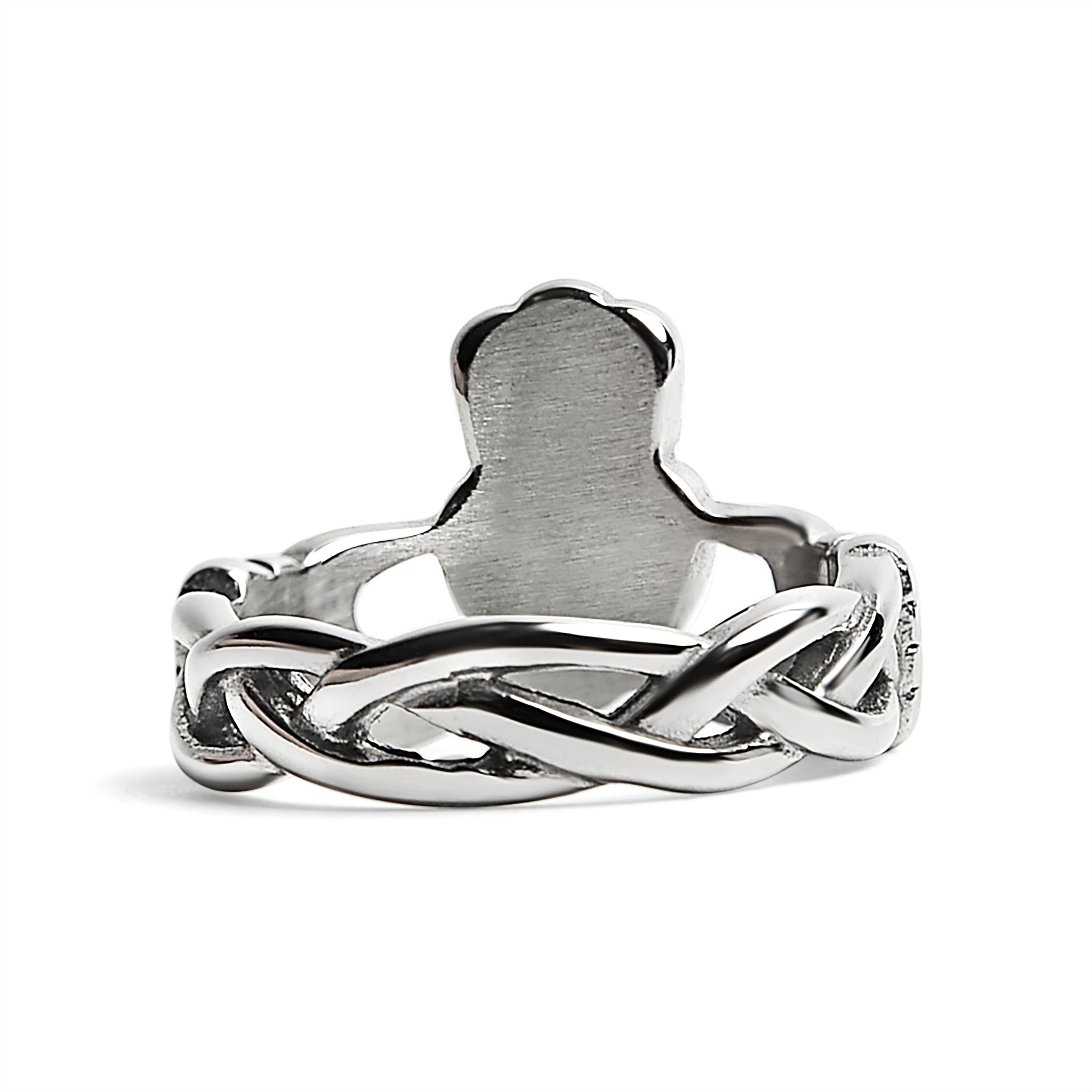 Stainless Steel Detailed Claddagh Ring